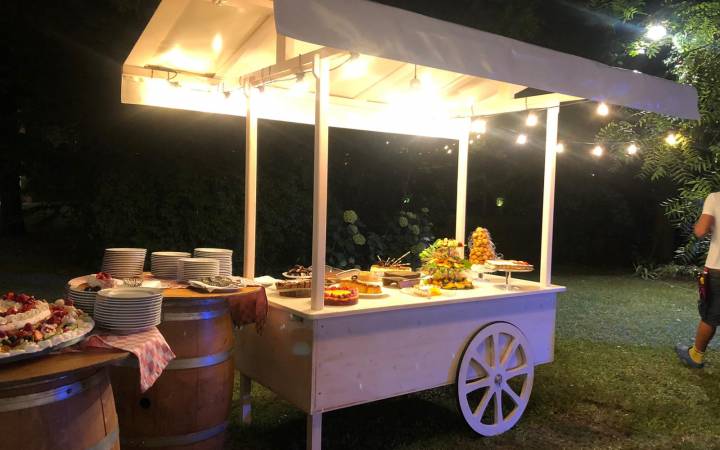 Carretto Buffet in Legno col.Abete