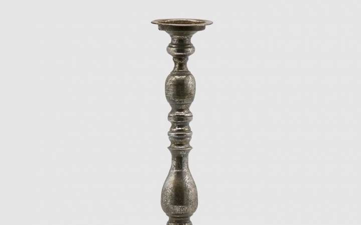 Portacandela Silver Metal