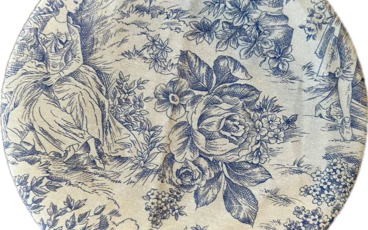 Sottopiatto Cotone Toile de Jouy Blu
