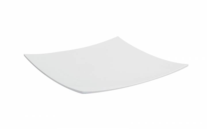 Vassoio Melaminico Quadrato Bianco cm.42x42 h.cm.5